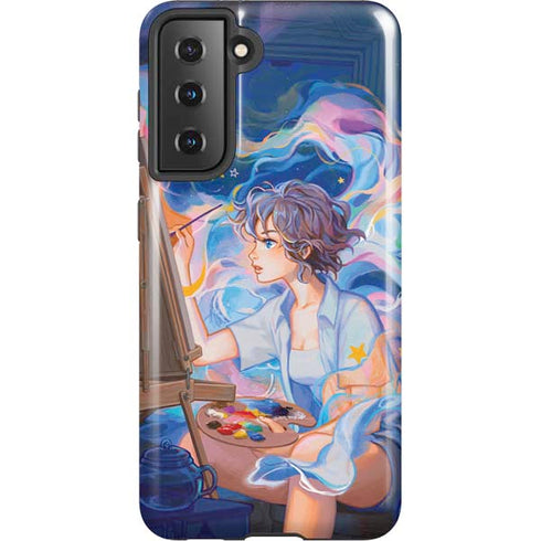 Rainbow Anime Artist Painter by Ivy Dolamore Galaxy S21 5G Pro Case