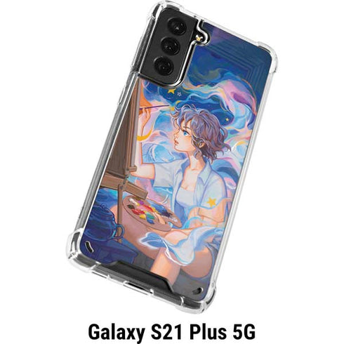 Rainbow Anime Artist Painter by Ivy Dolamore Galaxy S21 Plus 5G Clear Case