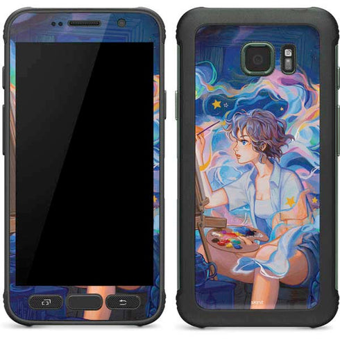 Rainbow Anime Artist Painter by Ivy Dolamore Galaxy S7 Active Skin