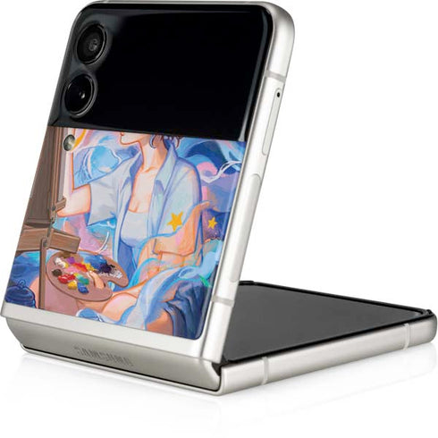 Rainbow Anime Artist Painter by Ivy Dolamore Galaxy Z Flip4 5G Skin