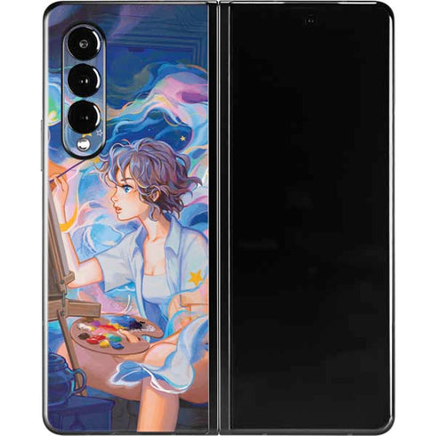 Rainbow Anime Artist Painter by Ivy Dolamore Galaxy Z Fold3 5G Skin