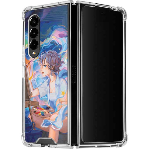 Rainbow Anime Artist Painter by Ivy Dolamore Galaxy Z Fold4 5G Clear Case