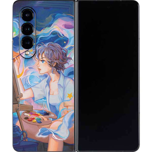 Rainbow Anime Artist Painter by Ivy Dolamore Galaxy Z Fold4 5G Skin
