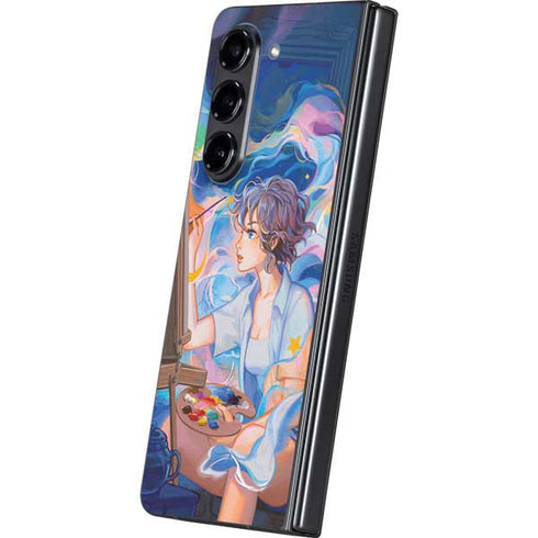 Rainbow Anime Artist Painter by Ivy Dolamore Galaxy Z Fold5 5G Skin
