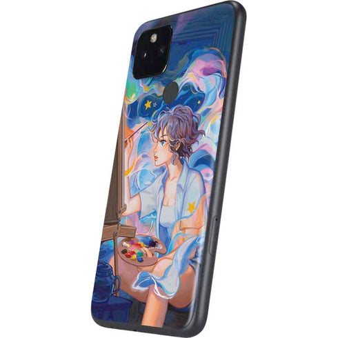 Rainbow Anime Artist Painter by Ivy Dolamore Google Pixel 4a 5G Skin