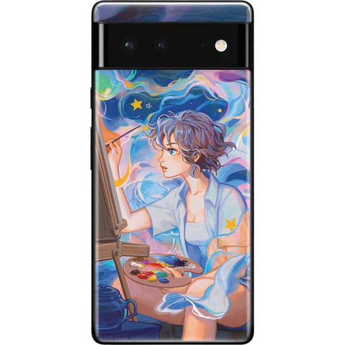 Rainbow Anime Artist Painter by Ivy Dolamore Google Pixel 6 Skin