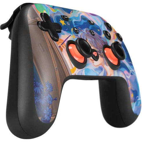 Rainbow Anime Artist Painter by Ivy Dolamore Google Stadia Controller Skin