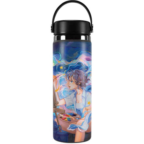 Rainbow Anime Artist Painter by Ivy Dolamore Hydro Flask 20oz Wide Mouth Skin