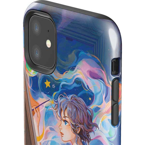Rainbow Anime Artist Painter by Ivy Dolamore iPhone 11 Impact Case