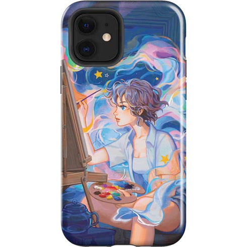 Rainbow Anime Artist Painter by Ivy Dolamore iPhone 12 Impact Case
