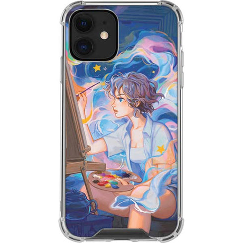 Rainbow Anime Artist Painter by Ivy Dolamore iPhone 12 Mini Clear Case