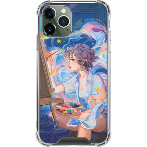 Rainbow Anime Artist Painter by Ivy Dolamore iPhone 12 Pro Clear Case