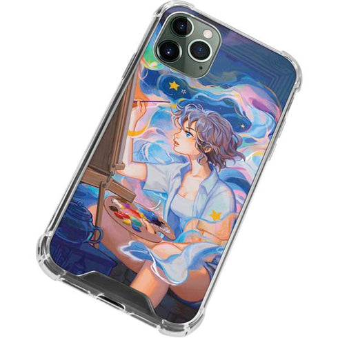 Rainbow Anime Artist Painter by Ivy Dolamore iPhone 12 Pro Clear Case