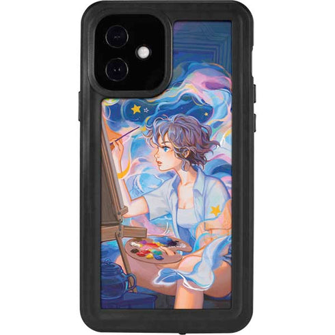 Rainbow Anime Artist Painter by Ivy Dolamore iPhone 12 Waterproof Case