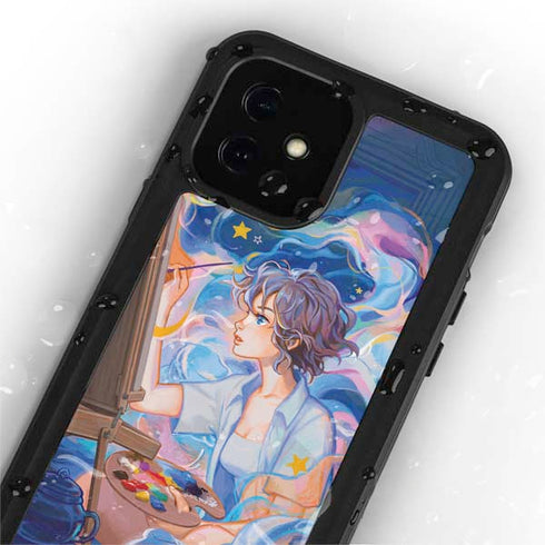 Rainbow Anime Artist Painter by Ivy Dolamore iPhone 12 Waterproof Case
