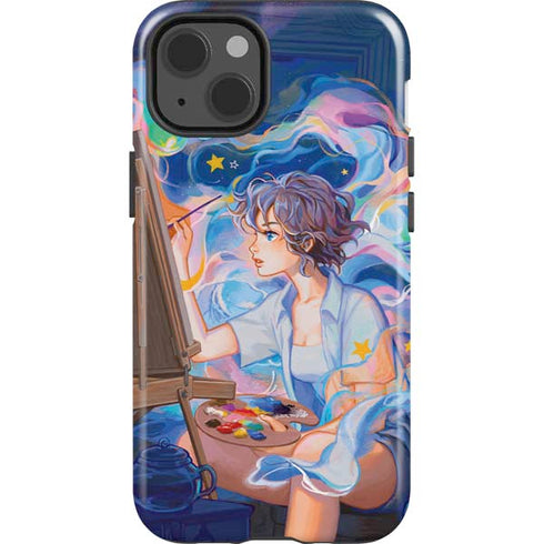 Rainbow Anime Artist Painter by Ivy Dolamore iPhone 15 Impact Case