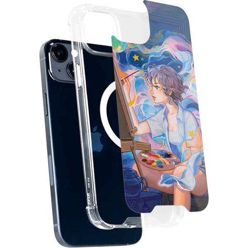 Rainbow Anime Artist Painter by Ivy Dolamore iPhone 15 MagSafe Case