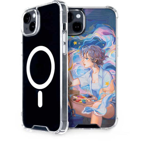 Rainbow Anime Artist Painter by Ivy Dolamore iPhone 15 Plus MagSafe Case