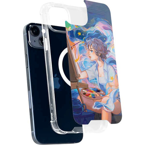 Rainbow Anime Artist Painter by Ivy Dolamore iPhone 14 Plus MagSafe Case