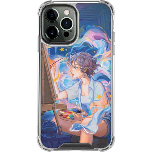 Rainbow Anime Artist Painter by Ivy Dolamore iPhone 14 Pro Max Clear Case