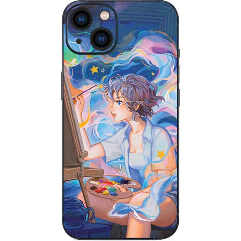 Rainbow Anime Artist Painter by Ivy Dolamore iPhone 15 Skin