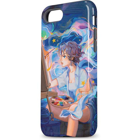 Rainbow Anime Artist Painter by Ivy Dolamore iPhone 8 Pro Case