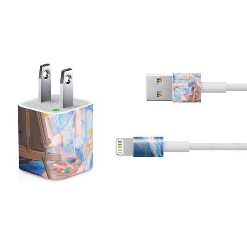 Rainbow Anime Artist Painter by Ivy Dolamore iPhone Charger (5W USB) Skin