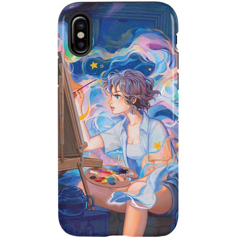 Rainbow Anime Artist Painter by Ivy Dolamore iPhone X Pro Case