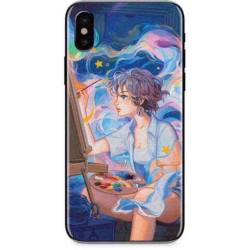 Rainbow Anime Artist Painter by Ivy Dolamore iPhone X Skin