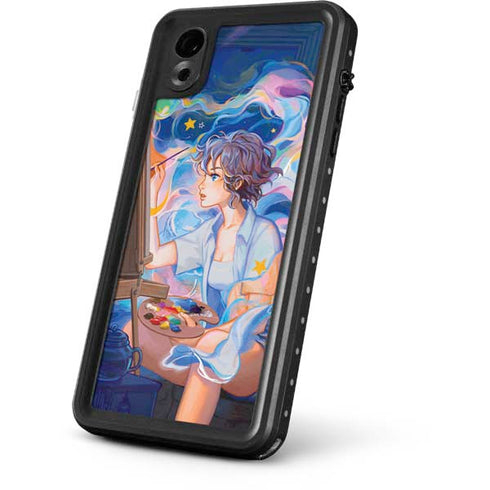 Rainbow Anime Artist Painter by Ivy Dolamore iPhone XR Waterproof Case