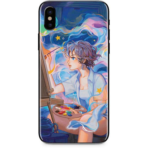Rainbow Anime Artist Painter by Ivy Dolamore iPhone XS Skin