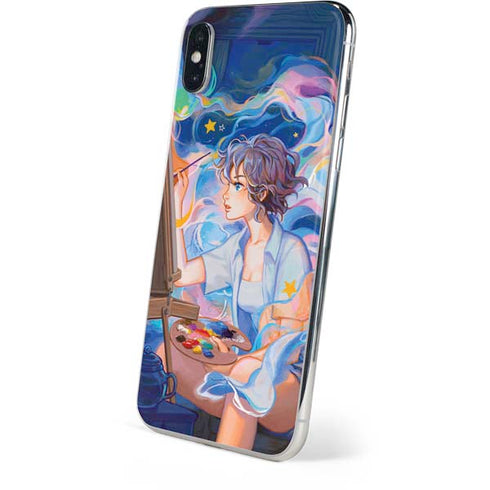 Rainbow Anime Artist Painter by Ivy Dolamore iPhone XS Skin