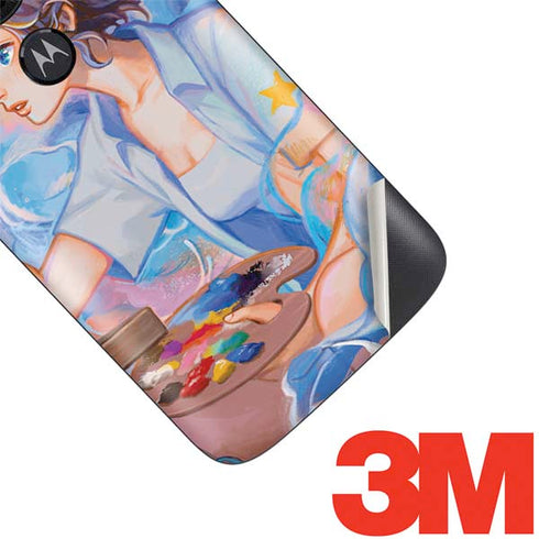 Rainbow Anime Artist Painter by Ivy Dolamore Moto E5 Play Skin