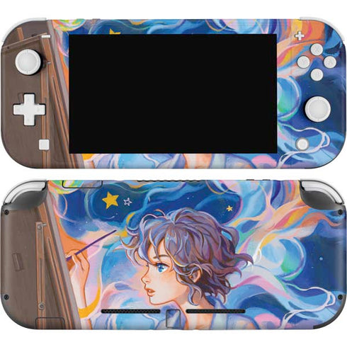 Rainbow Anime Artist Painter by Ivy Dolamore Nintendo Switch Lite Skin