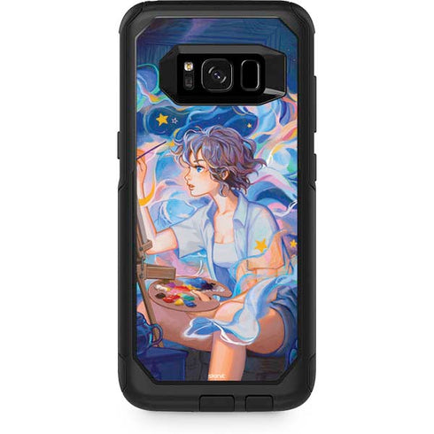 Rainbow Anime Artist Painter by Ivy Dolamore Otterbox Commuter Galaxy Skin
