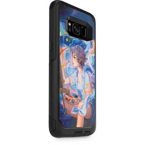 Rainbow Anime Artist Painter by Ivy Dolamore Otterbox Commuter Galaxy Skin
