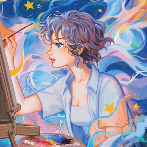 Rainbow Anime Artist Painter by Ivy Dolamore Otterbox Commuter Galaxy Skin