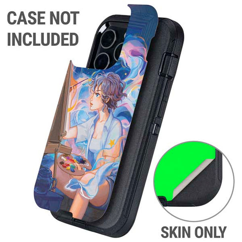 Rainbow Anime Artist Painter by Ivy Dolamore Otterbox Defender iPhone Skin