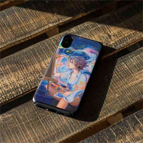 Rainbow Anime Artist Painter by Ivy Dolamore Otterbox Symmetry iPhone Skin