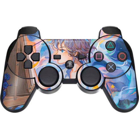 Rainbow Anime Artist Painter by Ivy Dolamore PS3 Dual Shock wireless controller Skin