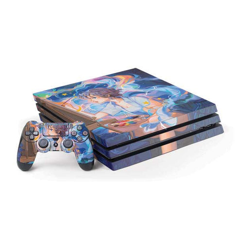 Rainbow Anime Artist Painter by Ivy Dolamore PS4 Pro Bundle Skin