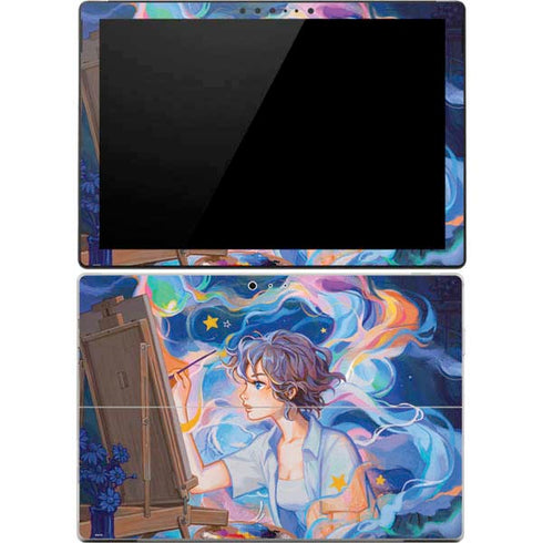 Rainbow Anime Artist Painter by Ivy Dolamore Surface Pro 4 Skin