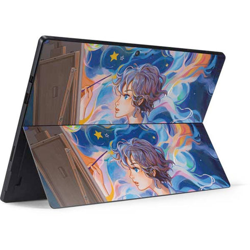 Rainbow Anime Artist Painter by Ivy Dolamore Surface Pro 6 Skin