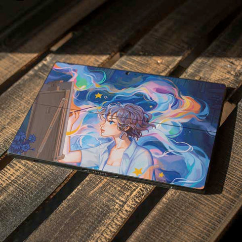 Rainbow Anime Artist Painter by Ivy Dolamore Surface Pro 6 Skin