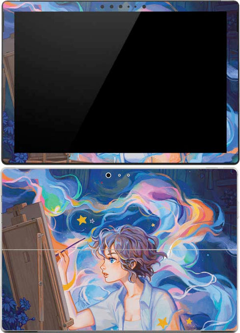 Rainbow Anime Artist Painter by Ivy Dolamore Surface Pro (2017) Skin