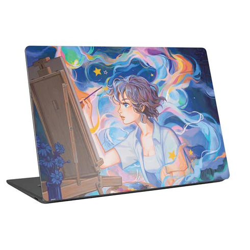 Rainbow Anime Artist Painter by Ivy Dolamore Universal Laptop 18in (14.6 x 10.6in) Skin