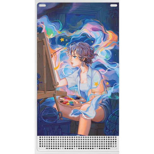 Rainbow Anime Artist Painter by Ivy Dolamore Xbox Series S Console Skin