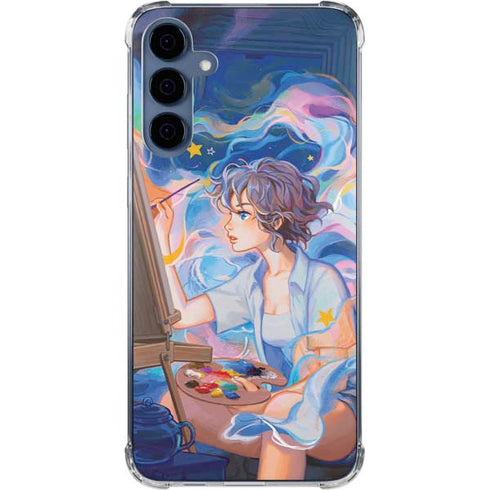 Rainbow Anime Artist Painter by Ivy Dolamore Galaxy S24 Clear Case