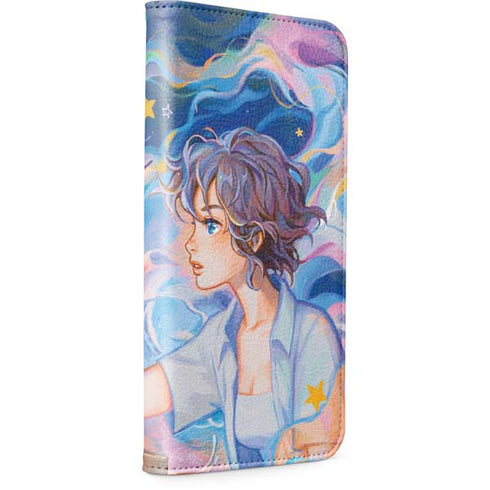 Rainbow Anime Artist Painter by Ivy Dolamore iPhone 15 Plus Folio Case