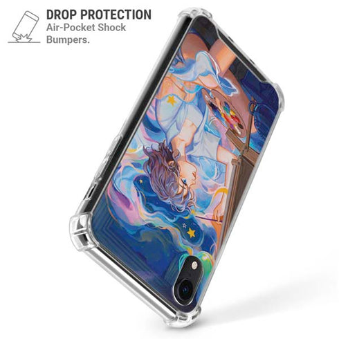 Rainbow Anime Artist Painter by Ivy Dolamore iPhone XR Clear Case
